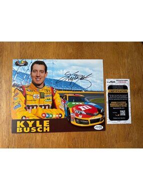 Kyle Busch Signed NASCAR M&Ms Racing Driver Hero Card JSA Authenticated CM28680